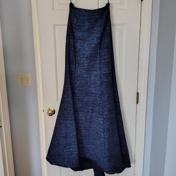 Jovani Dresses & Skirts - Jovani Navy Sparkle Strapless Formal Fluted Gown 4